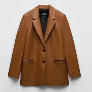 Zara Faux leather blazer